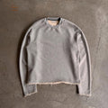 Cropped Distressed Sweater 100% Cotton